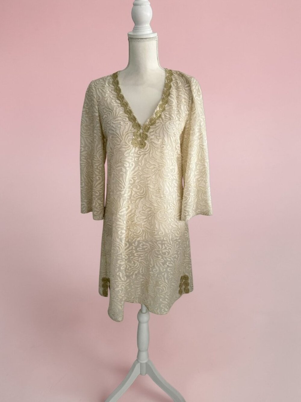 YOANA BARASCHI Gold Sheer Swim Coverup Size Medium